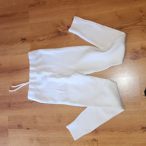 Skims cozy knit  warm fleece joggers leggings white size large - Picture 3 of 7